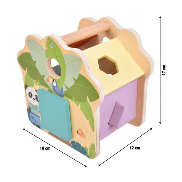 Load image into Gallery viewer, Small foot - houten vormenstoof jungle friends fsc
