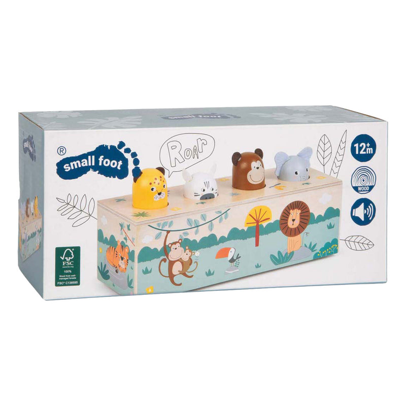 Load image into Gallery viewer, Small foot - houten dansende dieren met geluiden safari fsc
