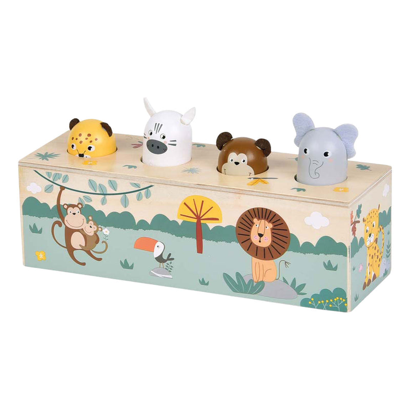Load image into Gallery viewer, Small foot - houten dansende dieren met geluiden safari fsc
