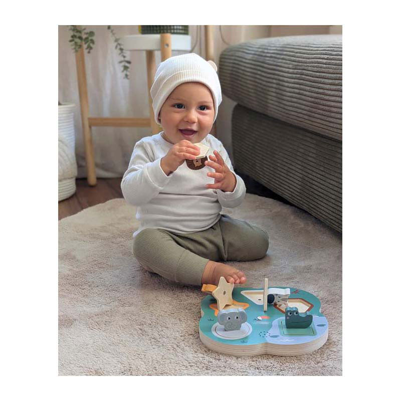 Load image into Gallery viewer, Small foot - houten 3d dierengeluiden puzzel safari
