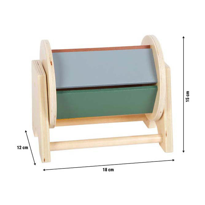 Load image into Gallery viewer, Small foot - houten montessori draaiende trommel fsc
