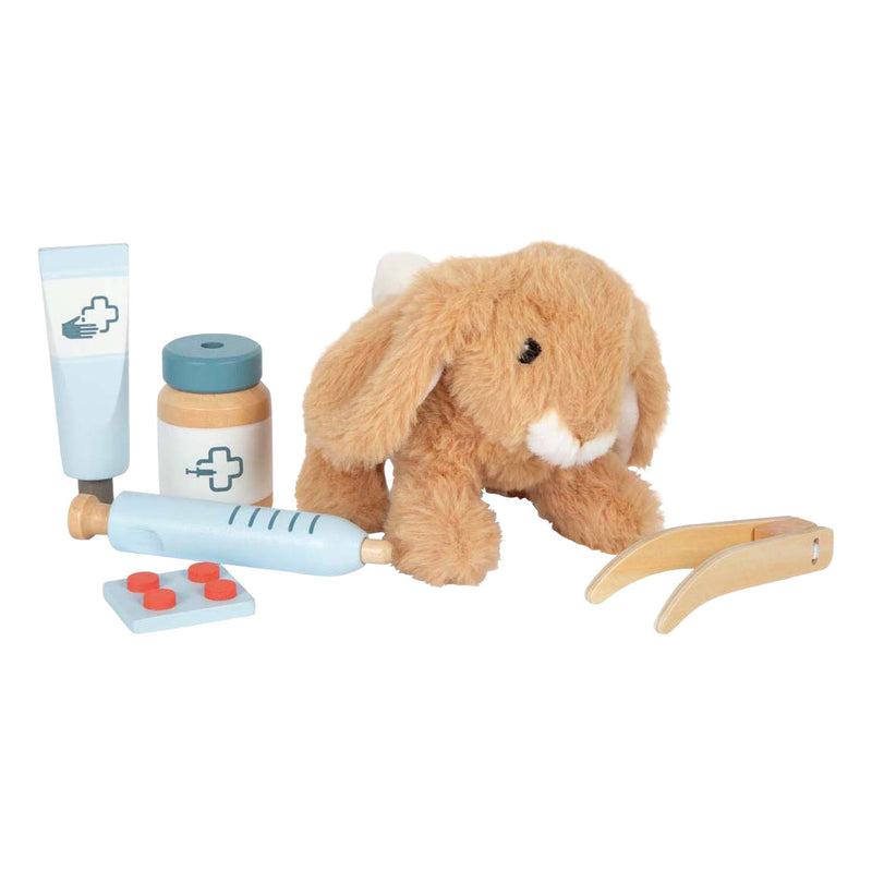 Load image into Gallery viewer, Small foot - dierenartstas met pluche konijn
