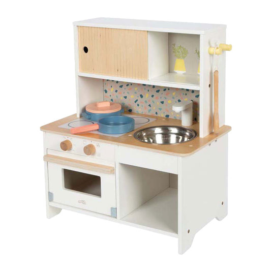 Small foot - houten terrazzo speelkeuken compact