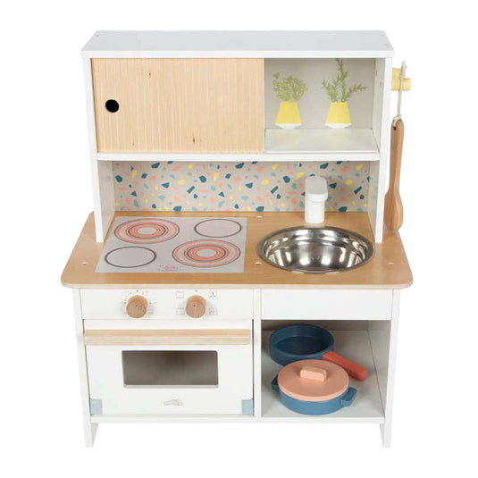 Small foot - houten terrazzo speelkeuken compact