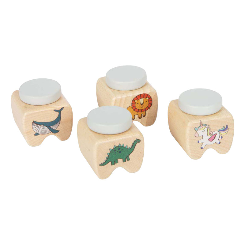 Load image into Gallery viewer, Small foot - houten melktandendoosjes - 4st.
