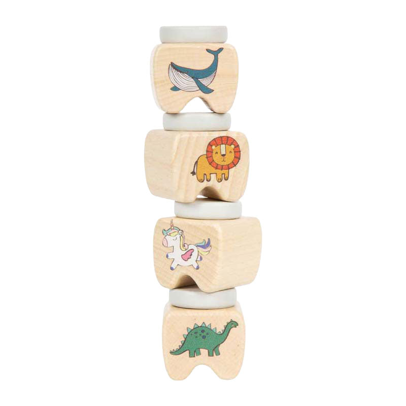 Load image into Gallery viewer, Small foot - houten melktandendoosjes - 4st.
