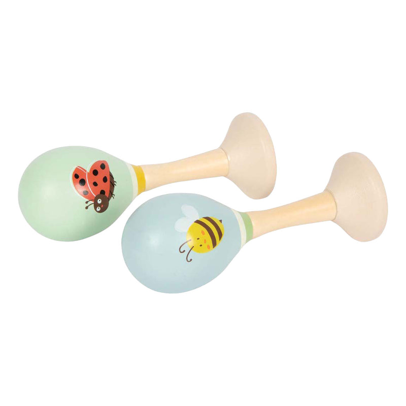 Load image into Gallery viewer, Small foot - houten maracas tiny friends - 2st.
