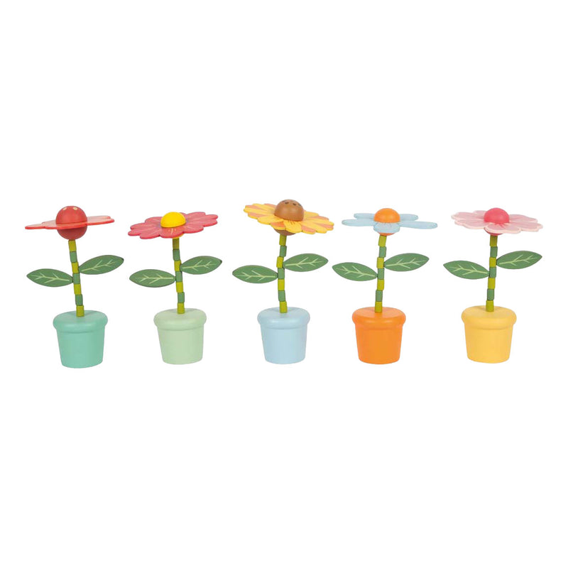 Load image into Gallery viewer, Small foot - houten dansende bloemenfiguren - 10st.
