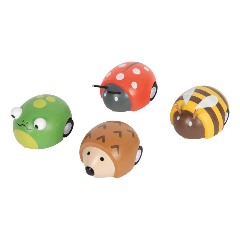 Load image into Gallery viewer, Small foot - houten pull-back dieren tiny friends - 12st.
