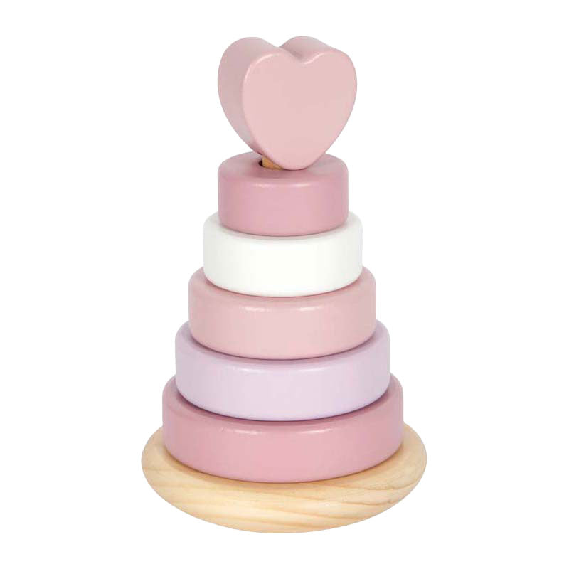 Load image into Gallery viewer, Small foot - houten stapeltoren roze - 7dlg.
