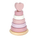 Small foot - houten stapeltoren roze - 7dlg.