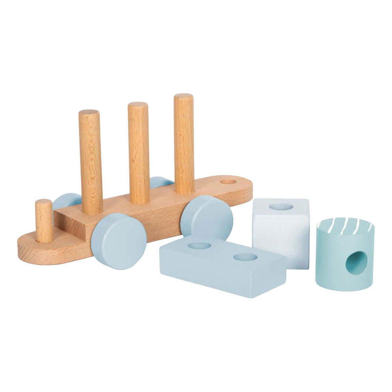 Load image into Gallery viewer, Small foot - houten trein blauw
