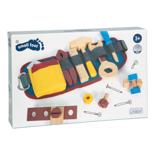 Small foot houten gereedschap met riem