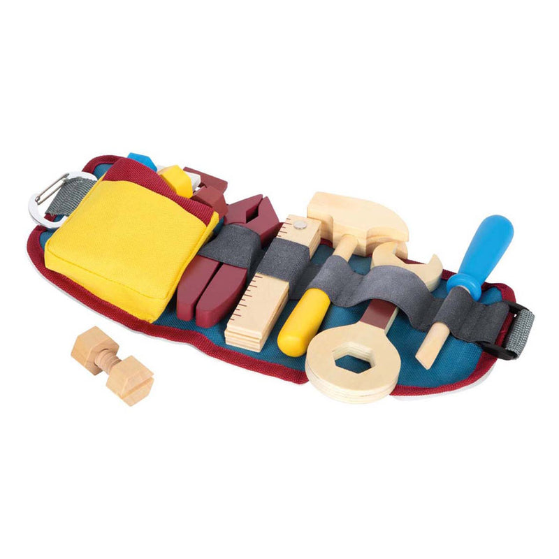 Load image into Gallery viewer, Small foot houten gereedschap met riem
