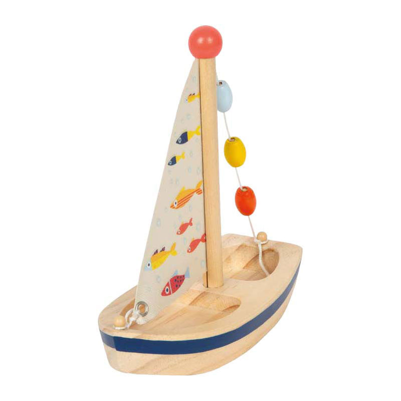 Load image into Gallery viewer, Small foot - houten zeilboot grote oceaan
