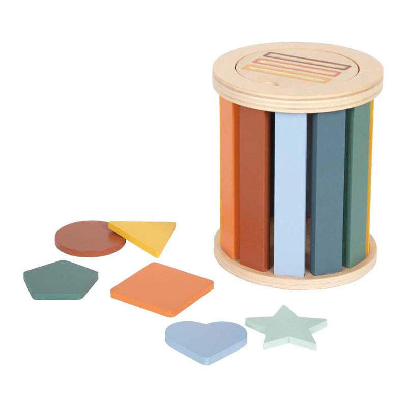 Load image into Gallery viewer, Small foot - houten montessori sorteerspel met trommel
