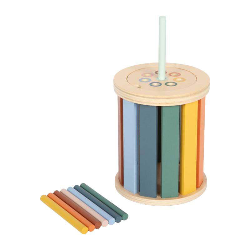 Load image into Gallery viewer, Small foot - houten montessori sorteerspel met trommel
