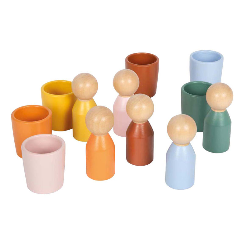 Load image into Gallery viewer, Small foot - houten montessori sorteerbeker met figuren
