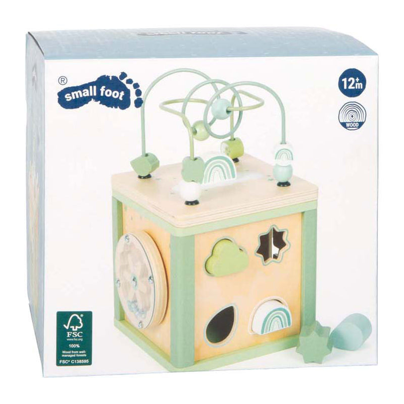 Load image into Gallery viewer, Small foot - houten motor vaardigheden kubus groen

