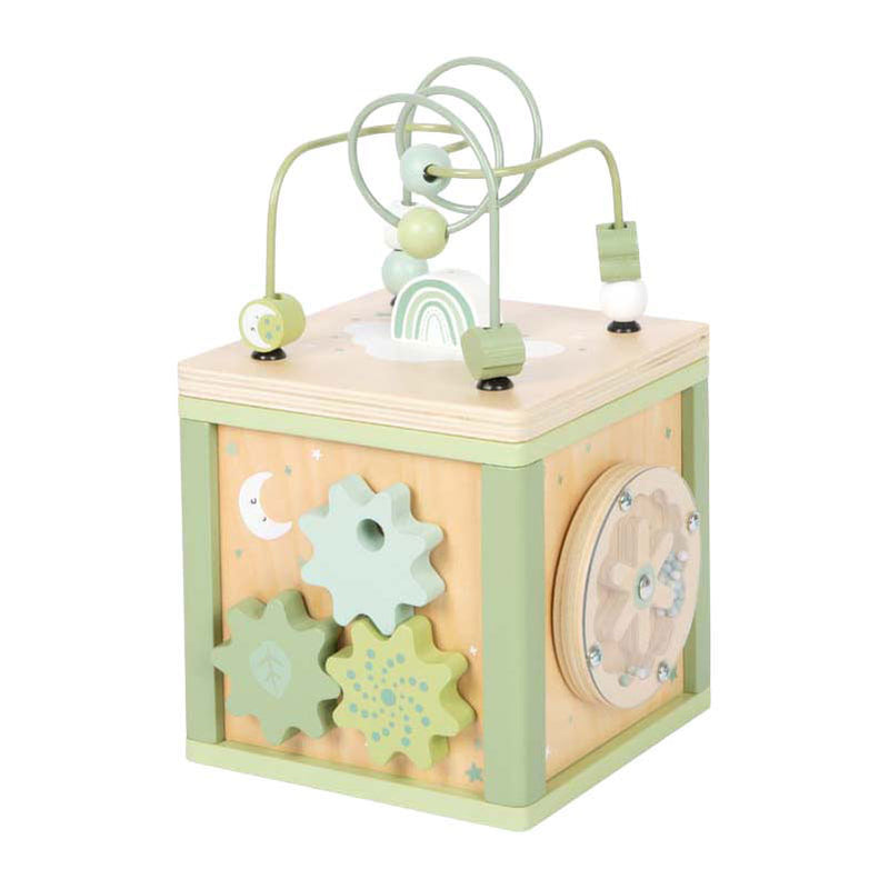 Load image into Gallery viewer, Small foot - houten motor vaardigheden kubus groen
