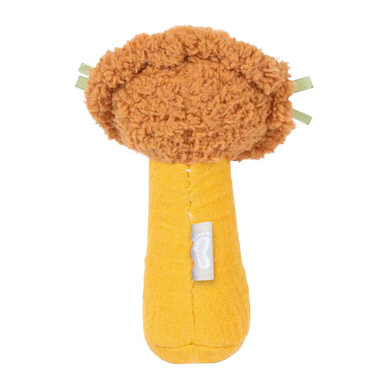 Load image into Gallery viewer, Small foot - stoffen grijpspeelgoed met rammelaar kleine leeuw
