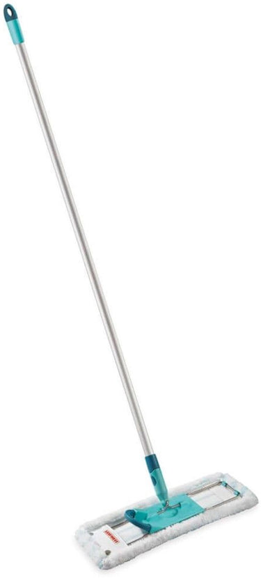 Leifheit profi vloerwisser xl micro duo - aluminiumsteel 140 cm - 42 cm wisbreedte - 360° draaibare scharnier - click system