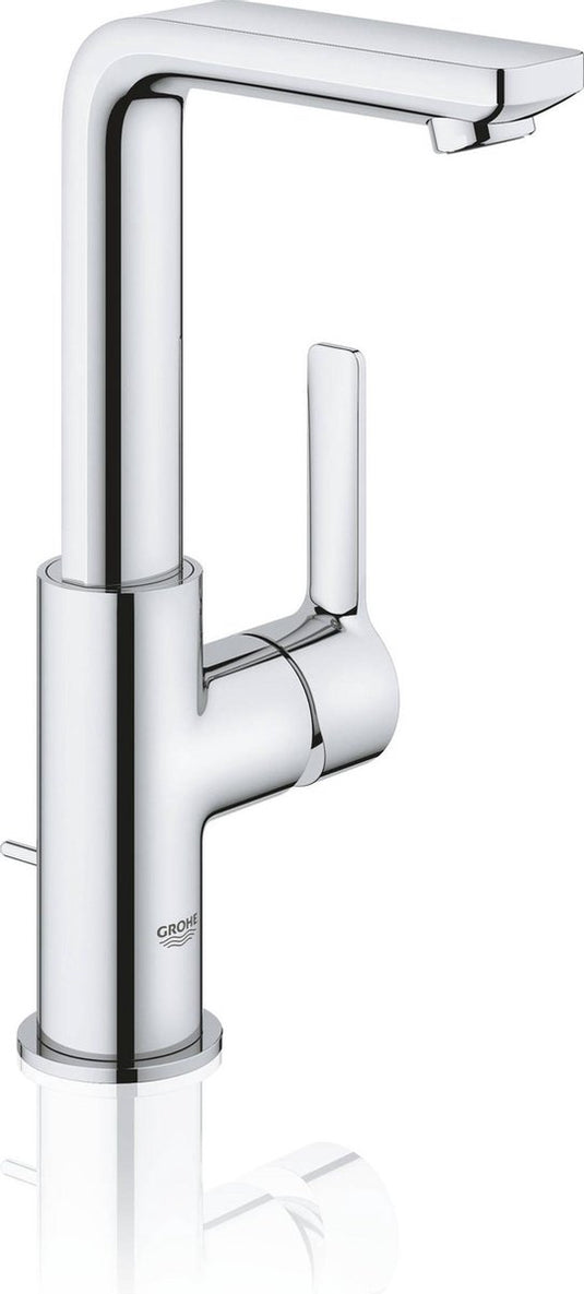 Grohe lineare new wastafelkraan l - hoge uitloop - met trekwaste - chroom