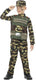 Smiffys kinder kostuum -kids tm 9 jaar- camouflage military groen