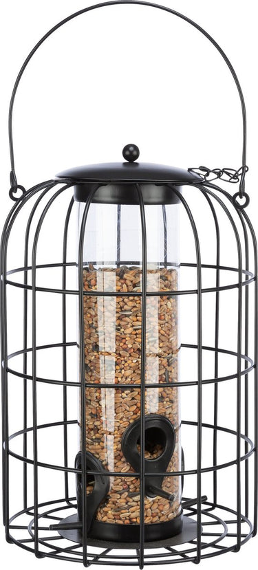 Trixie voerdispenser met gaasbescherming zwart