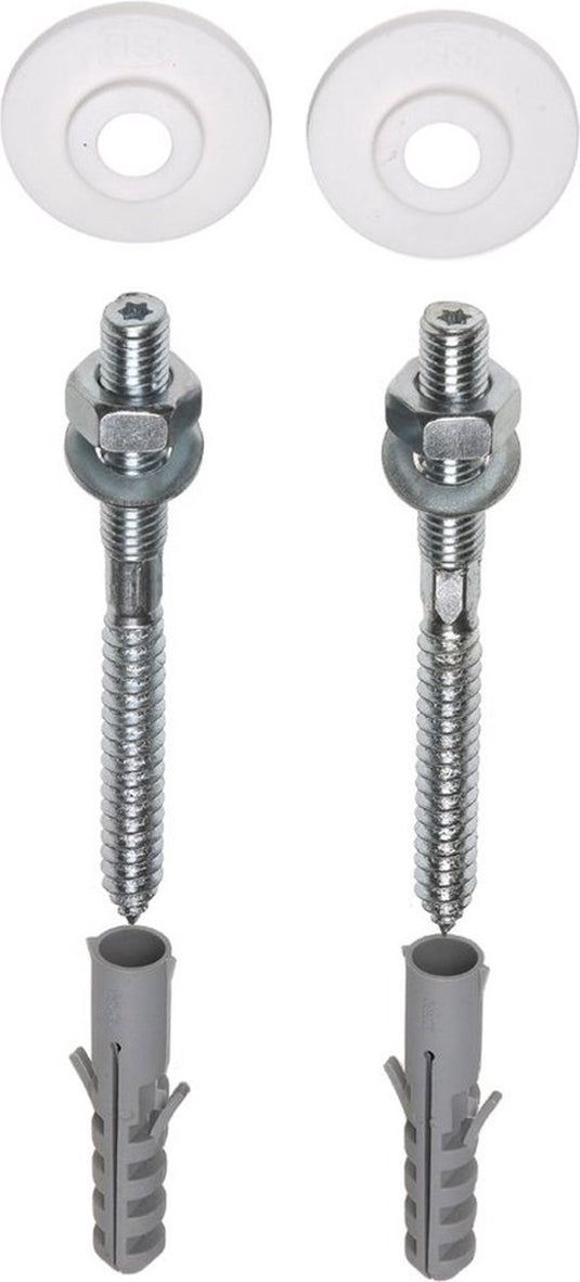 Plieger wastafel bevestigingsset van 2 - m10x110mm - met plug