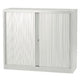 Roldeurkast laag staal 120x43x103cm lichtgrijs 1 legbord