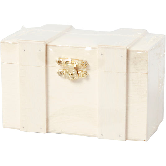 Creativ company houten schatkist, 12,5x7,5x6cm