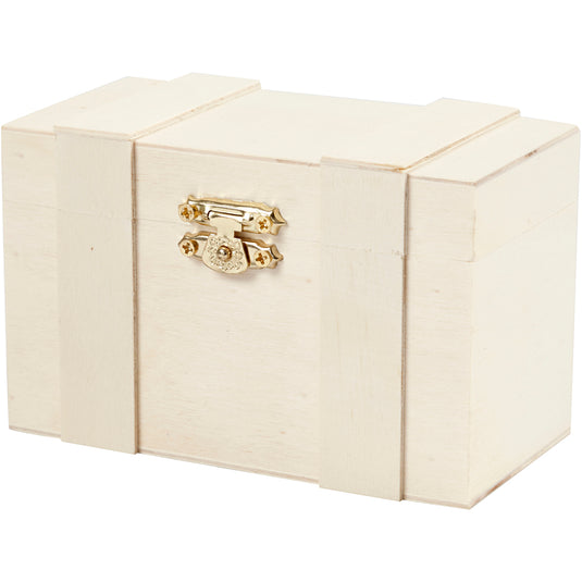 Creativ company houten schatkist, 12,5x7,5x6cm