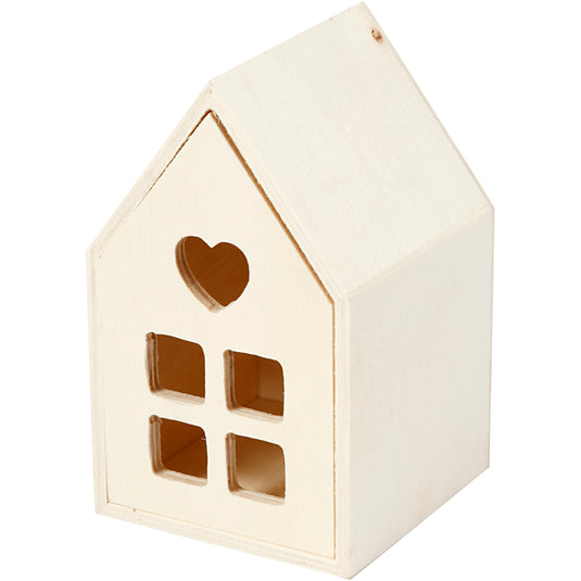 Creativ company houten huis met lade, 10,8cm