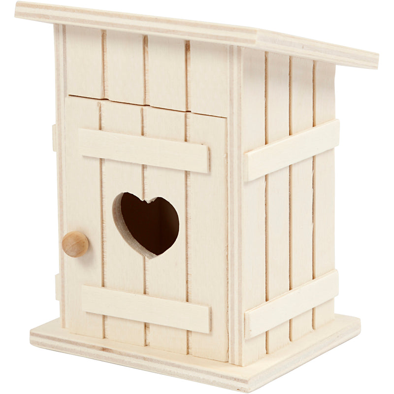 Load image into Gallery viewer, Creativ company houten mini toilethuis, 6,5x6,5x8cm
