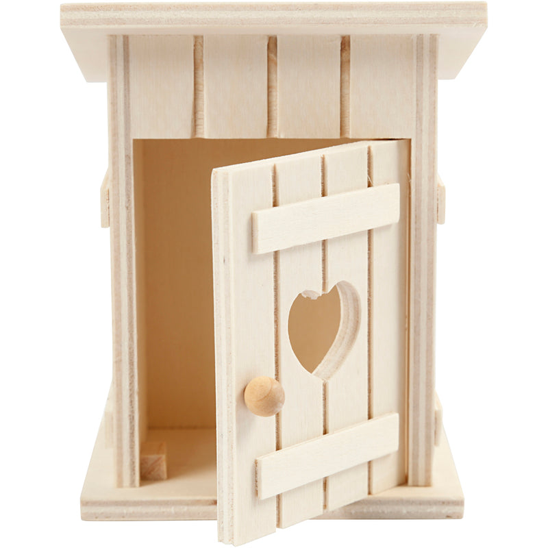 Load image into Gallery viewer, Creativ company houten mini toilethuis, 6,5x6,5x8cm
