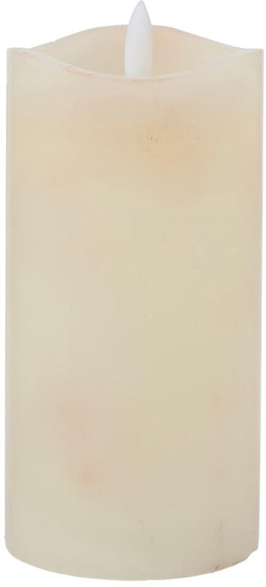 Arti casa led kaars - timer 6 uur - werkt op batterijen - 7,5 x 15 cm - ivoor