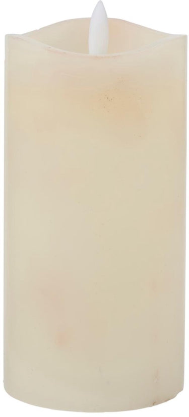 Arti casa led kaars - timer 6 uur - werkt op batterijen - 7,5 x 15 cm - ivoor