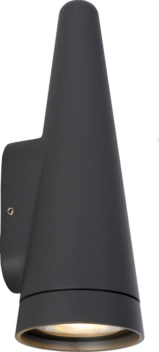 Lucide wizard - wandlamp binnen buiten - led dimbaar - 1xgu10 - ip54 - antraciet