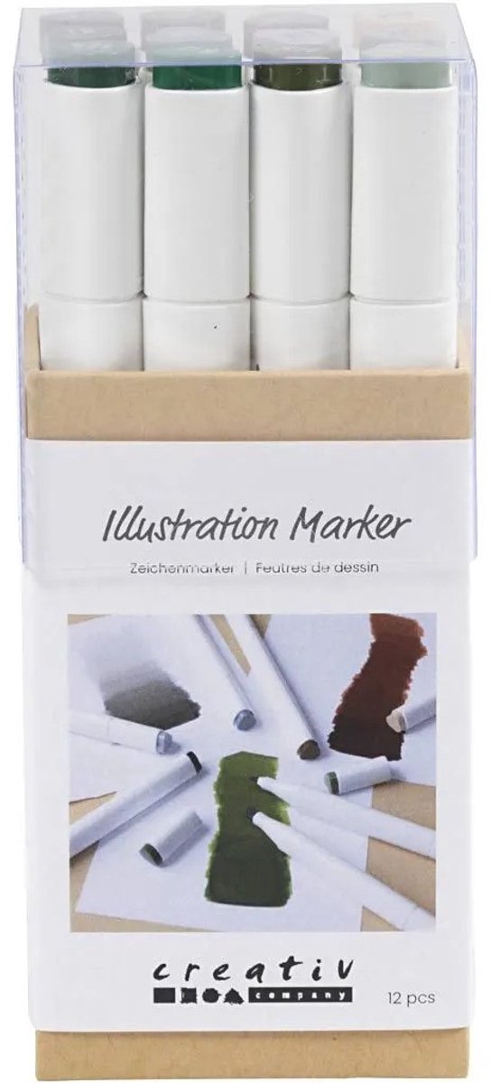 Load image into Gallery viewer, Creativ company tekenstift lijndikte 1+8mm natuurlijke kleuren - 12st.
