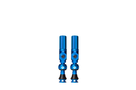 Muc-off tubeless ventiel big bore hybrid small blue auto schräder ventiel 30mm