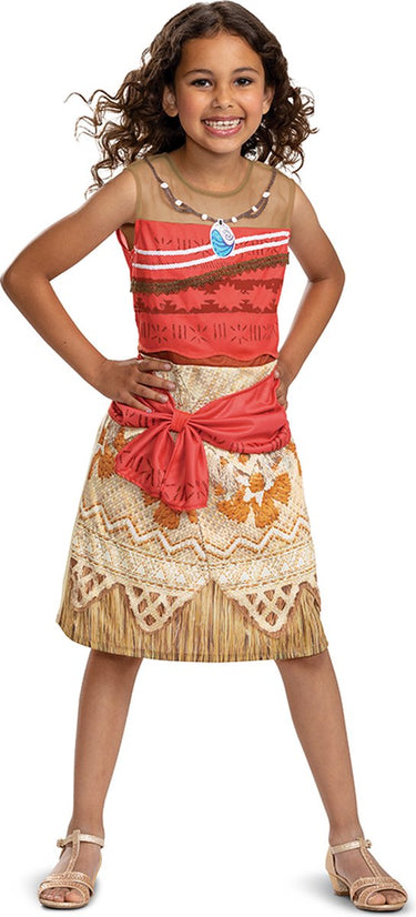 Disguise disney - moana, kostuum moana vaiana classic, maat m (7-8 jaar), meisjes
