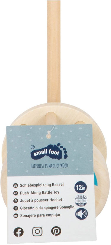 Small foot - houten duwfiguur rammelaar