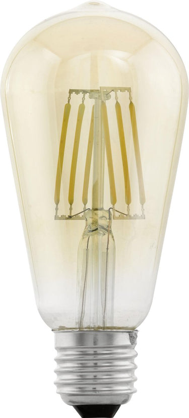 Eglo vintage led kooldraadlamp – e27 – g95 - amberkleurig