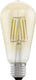 Eglo vintage led kooldraadlamp – e27 – g95 - amberkleurig