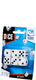 Longfield speelgoed spellen dobbelstenen - 6x stuks - wit zwart - kunststof - dobbelen - spelletjes