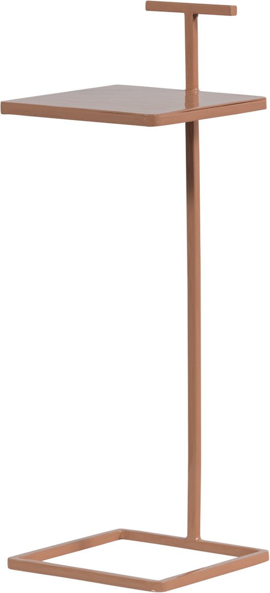 Woood toste bijzettafel - metaal - oud roze - 64x22x22