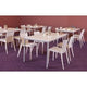 Vergader- en kantinetafel 120x80x74cm wit aluminium