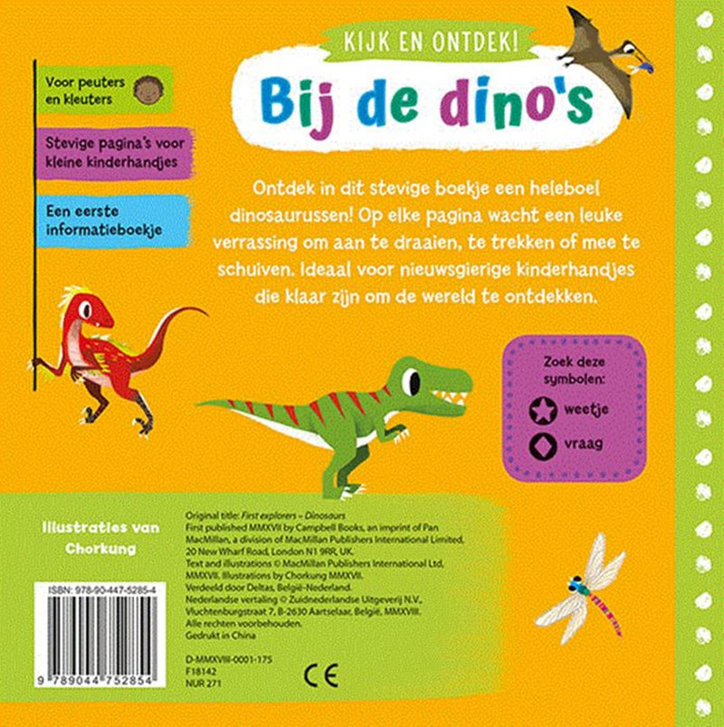 Load image into Gallery viewer, Deltas kijk en ontdek! - bij de dino&#39;s flapjesboek
