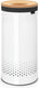 Brabantia wasmand - met deksel - 35 l - white kurken deksel